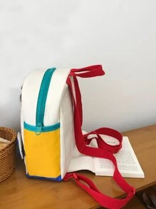 Fashionable New School Bag, Cute Casual Backpack, Ultra-Lightweight And Comfortable, Perfect Back-To-School Gift! - White - View 4