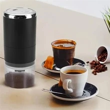 新款白色電動咖啡研磨機,帶磁陶瓷芯,適用於家用,帶usb端口,便攜式設計 - 白色 - 查看 6