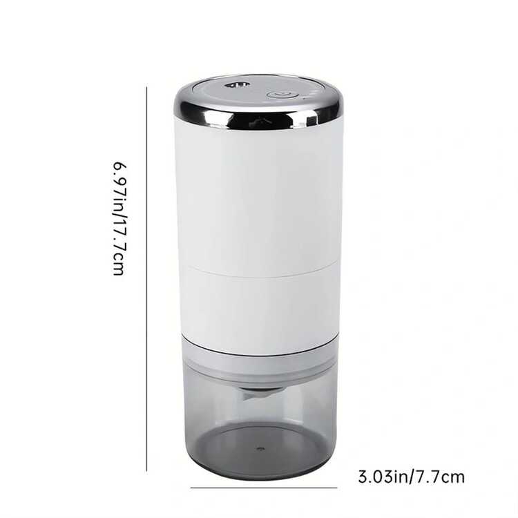 New Electric White Coffee Grinder With Ceramic Core For Home Use, Usb Port, Portable And Compact Size - White - View 7