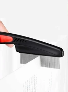 1pc Fine Tooth Lice Comb Dense Teeth Dandruff Comb For Removing Nits & Dandruff, Old-fashioned Ricinus Comb - Black - View 8