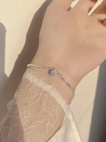 925純銀手環帶彩色方晶鋯石-星系系列 - 銀色 - 查看 6