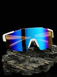 POLASUP 1pc Cycling & Outdoor Sports Goggles With Detachable Strap, Eyeglasses Case Gift Set, Available In Black, White, Blue, Purple, Red, Pink, Suitable For Men And Women, All Seasons Sports For Driving, Fishing, Camping, Cycling, Hiking, Running
