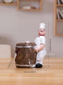 1入組廚師牙籤筒 - 白色 - 查看 2