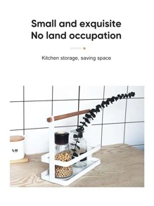 1個日式風格簡約香料架和廚房檯面置物架,存放調味料和調料 - 白色 - 查看 5