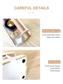 1個日式風格簡約香料架和廚房檯面置物架,存放調味料和調料 - 白色 - 查看 9