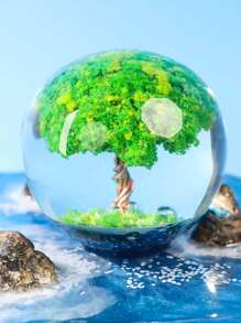 3 pièces Ensemble de moules en silicone et résine pour formes rondes, moules en silicone transparents sphériques 3D sans couture améliorés, grand moule en résine époxy pour la préservation des fleurs, le moulage de résine, le savon, les bougies et la décoration d'intérieur