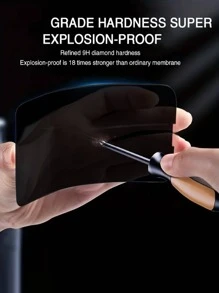 3 Packs 2 Privacy Screen Protector Compatible With iPhone 14 11 12 13 PRO MAX Mini Anti-Spy Tempered Glass Compatible With iPhone XS Max XR X 6 7 8 Plus SE Plus 1 Clear Silicone Case - Black - View 7