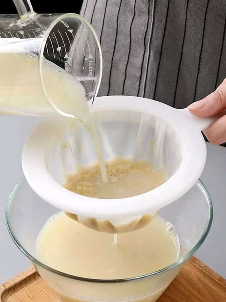 1pc Multifunction Filter Sieve,Soymilk Filter, Juice Filter Plug, Food Filter - White - View 1