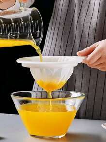 1pc Multifunction Filter Sieve,Soymilk Filter, Juice Filter Plug, Food Filter - White - View 3