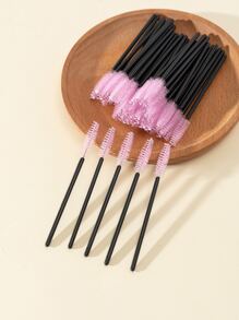 50 Cái Bàn chải lông mi Bàn chải trang điểm Mascara Wands Applicator dùng một lần Spoolers Eye Lashes Bàn chải mỹ phẩm, dụng cụ nối mi, cọ trang điểm/Bàn chải mỹ phẩm, để nối mi - Màu Hồng baby - Xem 2