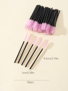 50 Cái Bàn chải lông mi Bàn chải trang điểm Mascara Wands Applicator dùng một lần Spoolers Eye Lashes Bàn chải mỹ phẩm, dụng cụ nối mi, cọ trang điểm/Bàn chải mỹ phẩm, để nối mi - Màu Hồng baby - Xem 3