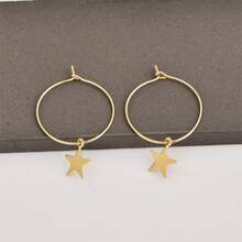 2 Đơn giản Ngôi sao Hoa tai Ngôi sao năm cánh Dangle Không giới tính Hoa tai Vàng Màu sắc Hoặc Màu bạc Màu sắc Bữa tiệc ngày lễ Đồ trang sức - Bạc - Xem 7