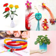 Plastic Lacing Strings, 200 Pieces DIY Handmade Craft Gimp Lacing Cord Weaving rope for Jewelry Making-20 Color with 10 PCS Snap Clips and 10PCS Key Chain Rings - Multicolor - View 5