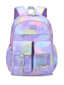 Cute Spine Protection Waterproof Double Shoulder Primary School Backpack For Kids - Multicolor - View 1