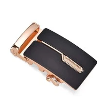 Men's Fashionable Alloy Automatic Buckle Extra Long Leisure Pants Belt, Size 105-170cm - Gold - View 2