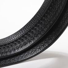 Men's Fashionable Alloy Automatic Buckle Extra Long Leisure Pants Belt, Size 105-170cm - Gold - View 3