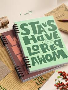 B5 Horizontal Ruled Loose-leaf Notebook With Detachable Spiral Binder, For Note Taking And Meetings - Red - View 4