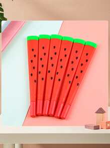 4入組西瓜設計中性筆 - 黑色 - 查看 2