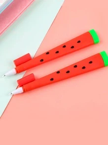 4入組西瓜設計中性筆 - 黑色 - 查看 5