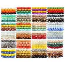 4pcs Phong cách Bohemian Nhiều lớp Kết cườm Vòng tay Bộ , 8mm Nhân tạo Pha lê Và Dây đàn hồi Thiết kế In Tươi Cắt Thời trang , Hỗn hợp Màu sắc - Một cỡ - Xem 2