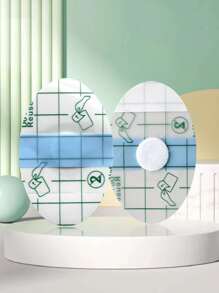 One-pack (60pcs) Disposable Water-absorbing Pu Membrane Material Ear Stickers For Baby, Preventing Water From Getting Into Ears While Taking Bath Or Swimming, Suitable For Daily Use