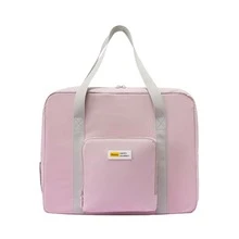 Pink Foldable Luggage Bag - Pink - View 1