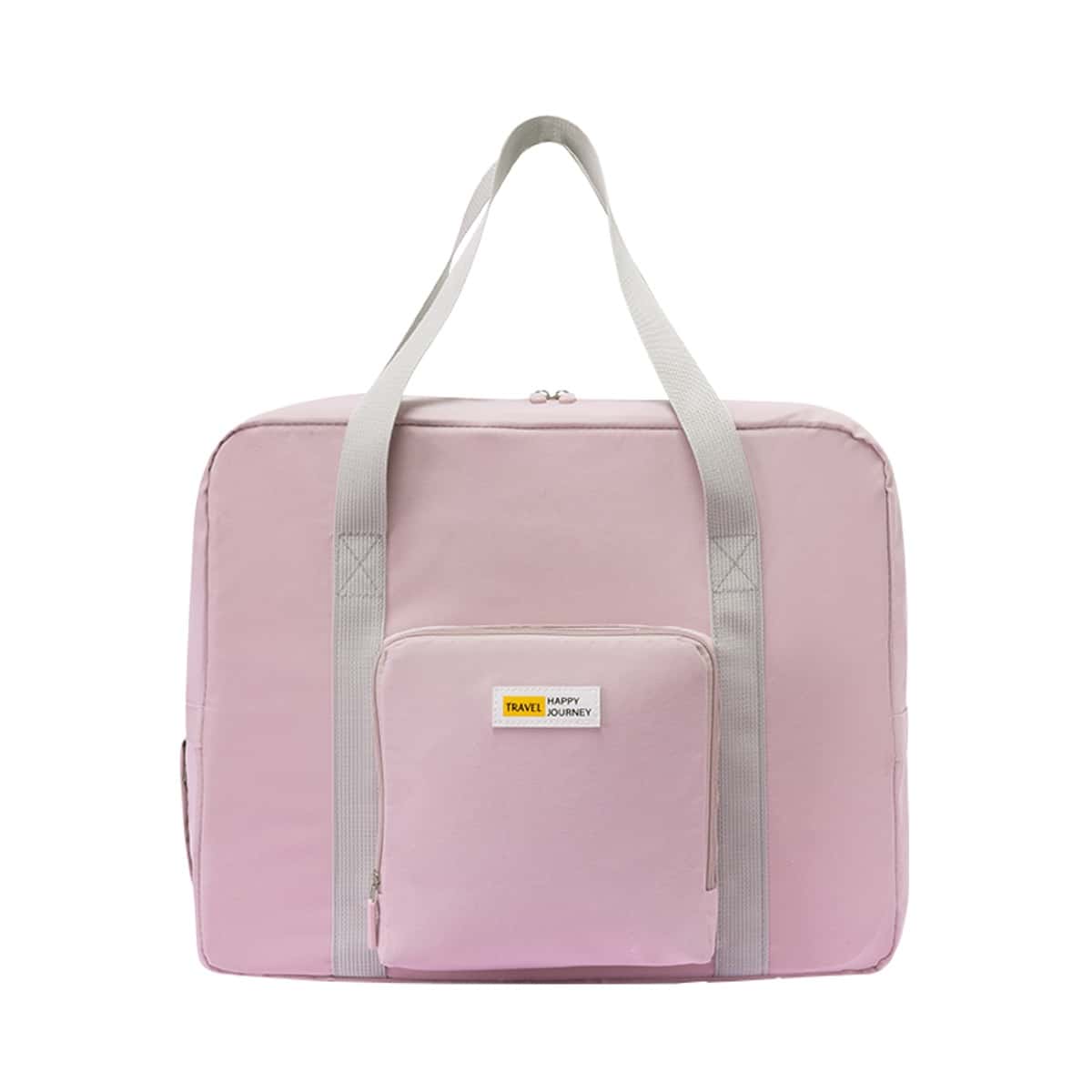 Pink Foldable Luggage Bag - Pink - View 1