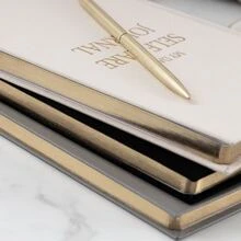 The Gratitude Journal : Record Five Minutes a day for More Affirmation & Reflection,Optimism,Positivity,Happiness,A Simple Undated Hardcover Five Minute Guide Daily - Beige - View 2