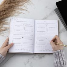 The Gratitude Journal : Record Five Minutes a day for More Affirmation & Reflection,Optimism,Positivity,Happiness,A Simple Undated Hardcover Five Minute Guide Daily - Beige - View 5