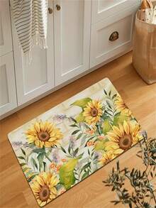 1 pieza con patrón de girasol casa de campo estilo cocina Alfombra de piso Set , anti fatiga cocinero Alfombra de pasillo - Multicolor - Ver 9