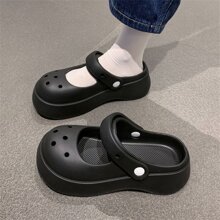 純色女士洞洞鞋