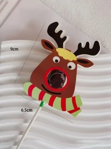 25pcs Christmas Reindeer Lollipop Wrappers, Random Mixed Patterns Wedding Party Gift Bags - Multicolor - View 5