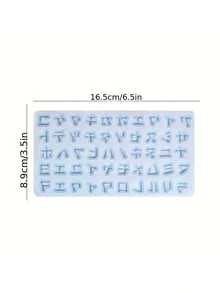 Diy樹脂模具套裝,包含日文字體裝飾貼紙,滴膠模具,矽膠模具和鏡子樹脂模具