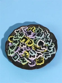 Diy樹脂模具套裝,包含日文字體裝飾貼紙,滴膠模具,矽膠模具和鏡子樹脂模具