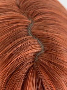 Của phụ nữ 1m Dài Sợi tổng hợp Chất xơ Tóc giả xoăn In 40 Inch Chiều dài Tóc mái , Thích hợp Đối với Mặc hàng ngày , Cam-đỏ Màu sắc - Gỗ đỏ - Xem 6