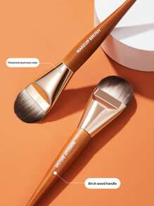 1支柔软亲肤粉底刷，扁平设计，不留痕迹，易于使用，不消耗粉质，适合化妆师使用，可用作粉底刷、遮瑕刷、腮红刷、修容刷、古铜粉刷、散粉刷、粉底刷、腮红刷，赠品 - 彩色 - 查看 6