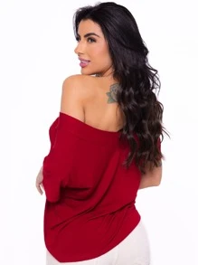 Women Blouses - Red - View 2