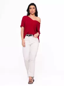 Women Blouses - Red - View 3