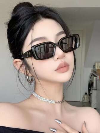 1 件不对称星空印花太阳镜，具有防紫外线效果，防晒色调，打造复古外观太阳镜海滩太阳镜女士海滩配饰太阳镜太阳镜色调基础款，适合毛衣牛仔裤运动裤连帽衫夹克连衣裙和长袖衬衫时尚遮阳优雅装扮家庭出游旅行度假夏季海滩度假、户外、旅行