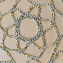 2023 Hollow Rhinestone Mesh Headpiece Wedding Head Chain Jewelry for Women Luxury Crystal Headband Head Cap Hat Hair Accessories