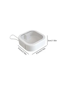 1 Miếng Du lịch xách tay Răng Ủng hộ Loại vỏ Và Chỉ nha khoa Hộp - trắng - Xem 2
