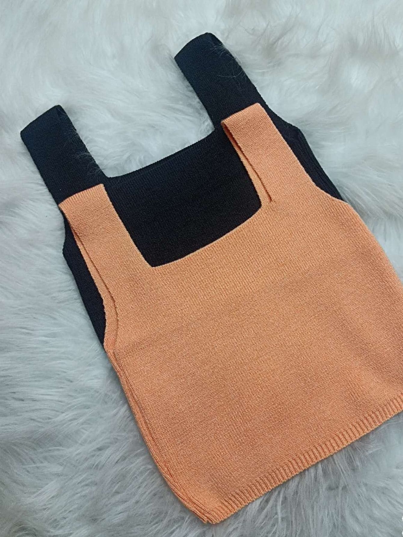 Women Knit Tops - 橘色 - 查看 1