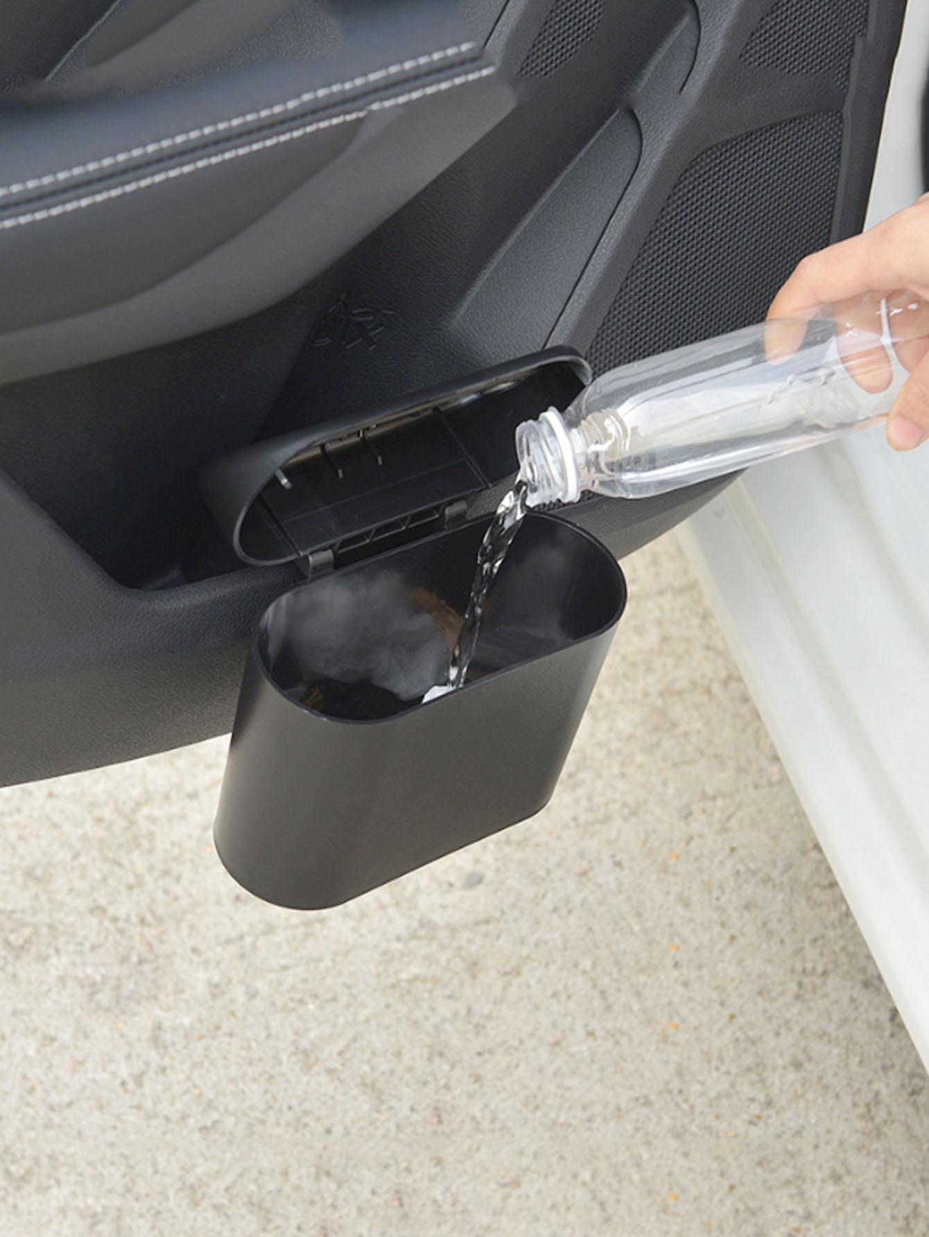 Car Garbage Bin Abs Flip Lid Side Door Hanging Organizer Mini Car