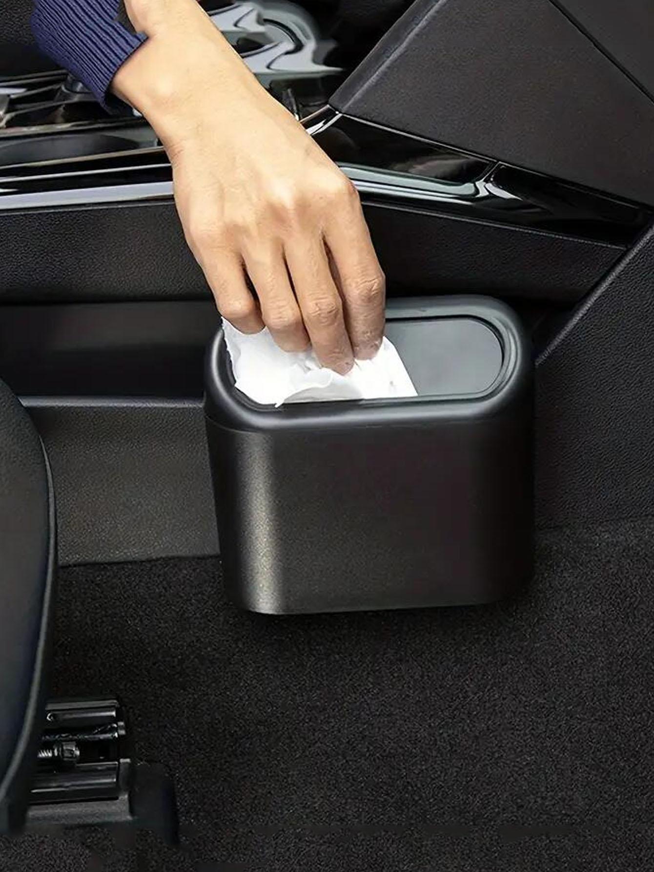 Car Garbage Bin Abs Flip Lid Side Door Hanging Organizer Mini Car