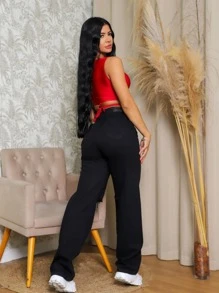 Women Jeans - 黑色 - 查看 2