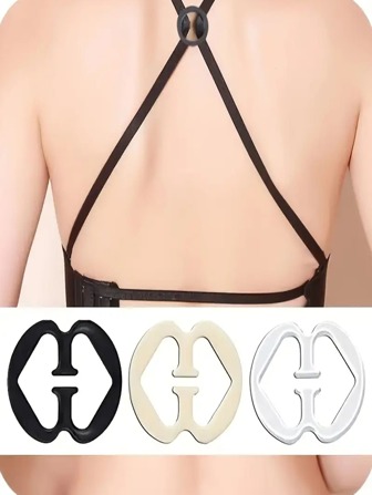 6pcs Women's Underwear And Accessories: Mixed Color Back Bra Control Clip For Anti-light Bra Cross Straps With Anti-slip Buckle