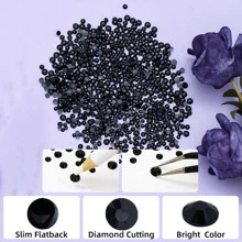 1000 viên đá giả kim cương giả bằng nhựa, mặt phẳng, kích thước 2mm, màu đen dạng thạch, thích hợp cho các dự án thủ công DIY, nghệ thuật làm móng, trang điểm mặt, cốc, chai lọ, đồ trang trí thủ công, đá giả kim cương lấp lánh thay thế, phụ kiện trang trí móng, đá quý trang trí móng, vật tư làm móng. - màu đen - Xem 5