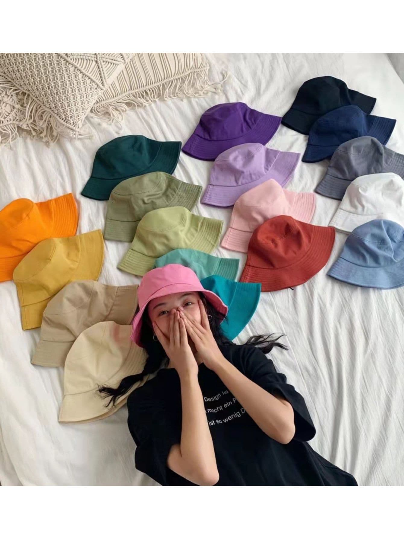 Women Bucket Hat - 白色 - 查看 1