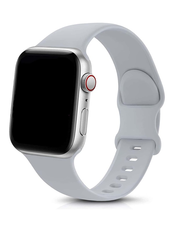 1pc Gray Silicone Watch Band Compatible With Apple Watch As A Gift For Students Returning To School