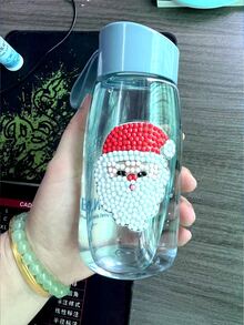 1套兒童亞克力貼紙畫DIY材料禮物，包括創新風格水晶鑽石畫和有創意的益智玩具，適合聖誕節 - 彩色 - 查看 4